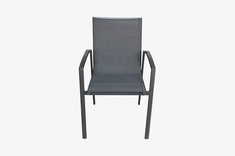 Sedia da giardino per terrazza ristorante in alluminio impilabile Metal Sling Textilener 1