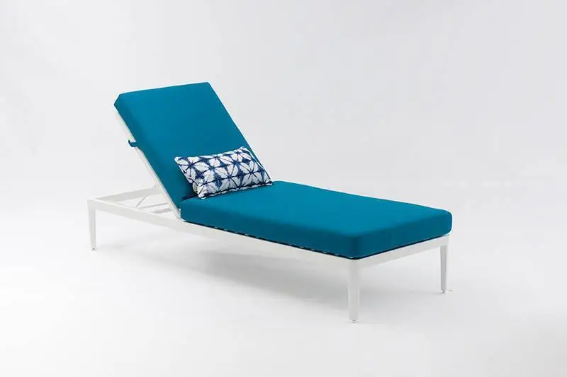 Mesh Fabric ស៊ុមអាលុយមីញ៉ូម ឆ្នេរ Sun Bed Chaise Lounge Pool Bed Outdoor Sunbed Sunbed Sunbed 1