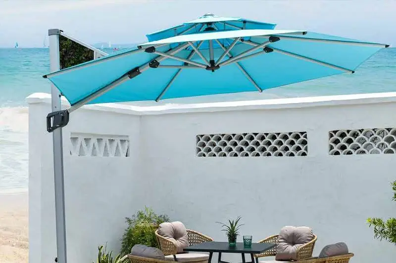 शीर्ष गुणस्तर Parasol आँगन छाता Cantilever आँगन सूर्य छाता 1