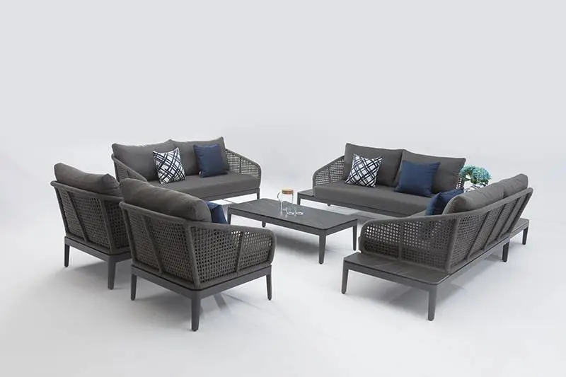 Wicker Rattan Garden Furniture Sofa Chair Set With Cushion | 1