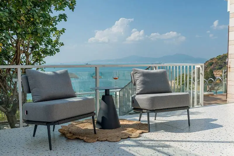 Ogród na świeżym powietrzu dziedziniec wypoczynek balkon salon willa zestaw sof 1