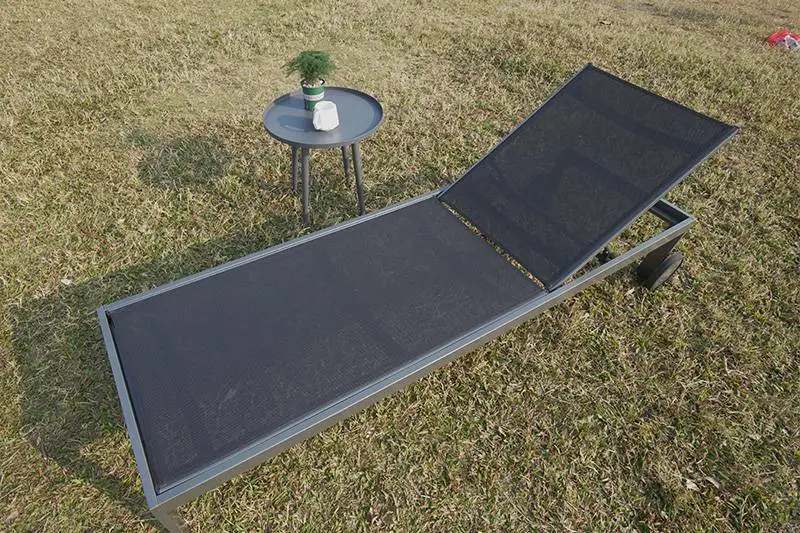 Moderne Outdoor Furniture Aluminium Furniture Sling Reclining Beach Sun Lounger 1